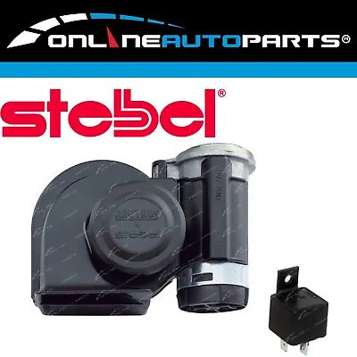 Stebel Nautilus Truck Air Horn Black 24 Volt 139dB LOUD New W Relay + Compressor • $38.50