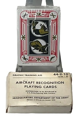 $15.50 • Buy VTG U.S. Army Aircraft Recognition Playing Cards Training Aid 44-2-10 Sealed