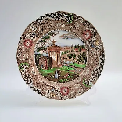 W. R Midwinter Landscape Courting Couple Dinner Plate Wall Decor English Decor • $23.78