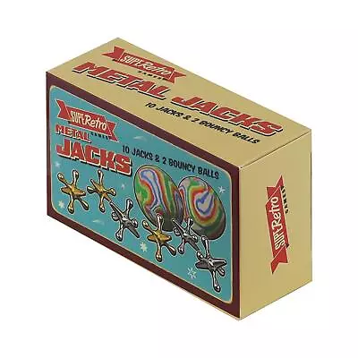 Classic Jacks Kids Retro Traditional Metal Game With 10 Jacks And 2 Bouncy Balls • £4.99