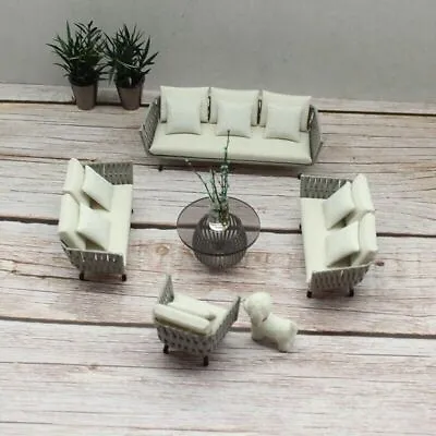1/15 Scale Dollhouse Miniature Living Room Furniture Knitted Sofa Table Set • $6.99