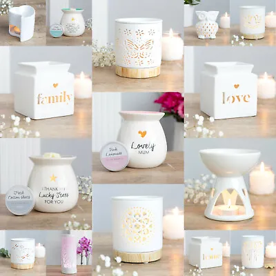 £9.45 • Buy Oil Burner Wax Warmer Various White Designs Scent Oil Wax Melts Fragrance Gift