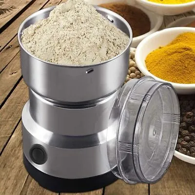 Electric Coffee Grinder Grinding Milling Bean Nut Spice Kitchen Blender Machine • £10.97