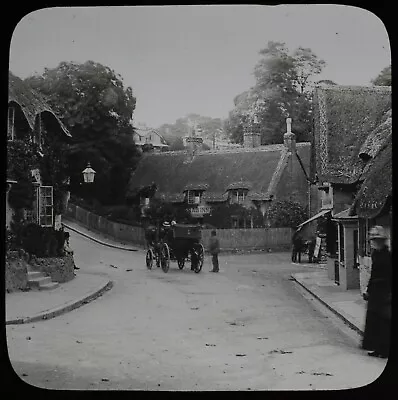 £15 • Buy ANTIQUE Magic Lantern Slide SHANKLIN THE CRAB INN C1900 PHOTO ISLE OF WIGHT IOW