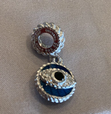 $65 • Buy Judith Ripka 925 Steriling Silver Sapphire Diamonique Evil Eye Charm Pendant