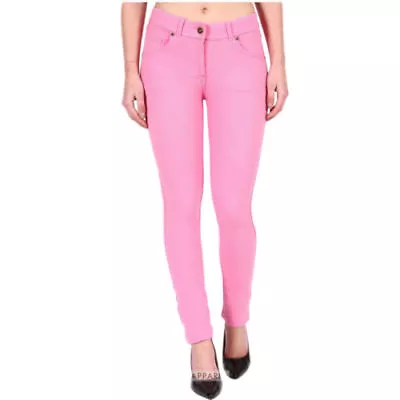  Women' Ladies Skinny  Jeans Stretchy  Fit Coloured Jeggings Plus Size • £13.99