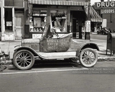 $11.95 • Buy 1940 Vintage Photo Hep Cats Graffiti Advertising Model T Ford Car Louisville KY