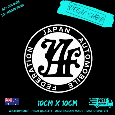$5.85 • Buy Japan Automobile Federation JDM Sticker Retro Tuner Drift Vinyl Decal Sticker 
