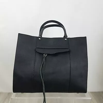 Rebecca Minkoff MAB Medium Leather Tote Bag Black  • $19