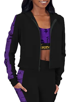 Certo By Northwest NFL Women's Minnesota Vikings All Day Cropped Hoodie Black • $79.99