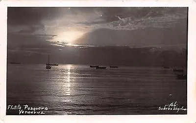 VERACRUZ VER MEXICO FLOTITA PESQUERA~SUÁREZ SÁNCHES REAL PHOTO POSTCARD 1940s • $5.66