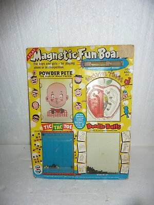 £5.29 • Buy VTG 1978 Magnetic Fun Board 4 Games For Kids Travel Draw Puzzle TicTacToe S-44