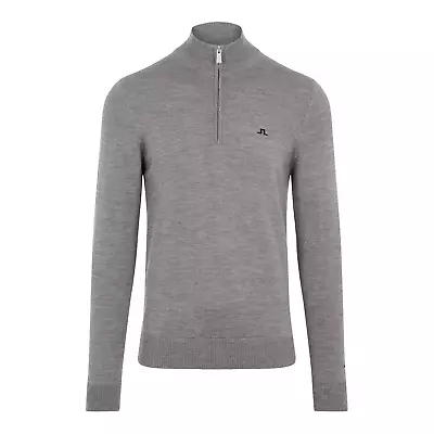 £16.99 • Buy J Lindeberg Grey Kian Tour Merino Half Zip Wool Jumper Large Small
