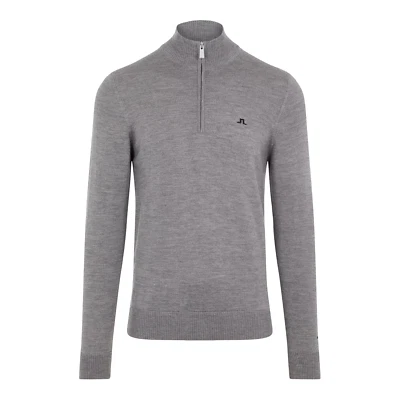 £16.99 • Buy J Lindeberg Grey Kian Tour Merino Half Zip Wool Jumper Large Small