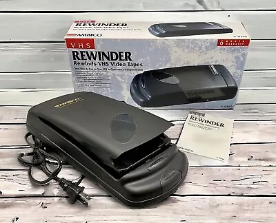 Ambico Vintage VHS Rewinder Video Cassette Tape V-0760 1997 W/ Box Open • $24.95