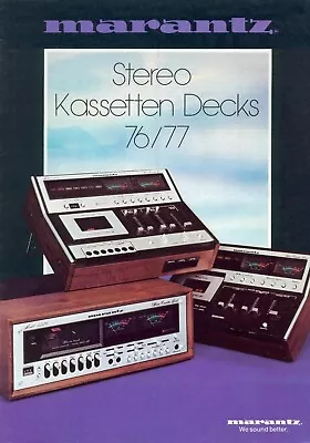 High-res Scans Of The Germany Brochure For Marantz 5220 5200 5420 Cassette Decks • $22.99