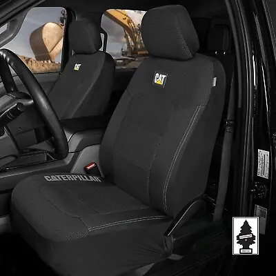 For VW Caterpillar Car Truck Seat Covers For Front Seats Set - Black Bundle • $43.99