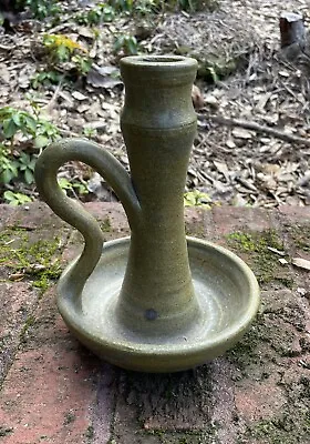 John Meaders Candle Stand  Georgia Folk Pottery Art Southern Mint Condition • $74.99