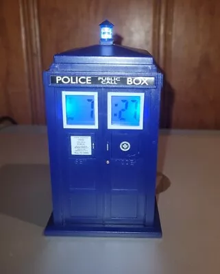 Doctor Who Tardis Police Box Projection Alarm Clock BBC 2009 Read For Defect • £28.50