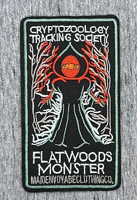Cryptozoology Flatwoods  Monster Embroidered Iron On Patch Approx 4.25” X 2.50” • $5.49