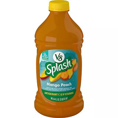 V8 Splash Mango Peach Juice Beverage With Vitamins Less Sugar 64 Fl Oz • $6.99