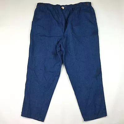 VTG 80s Relaxed Tapered Women's Size 26W Stretch High Waist Denim Blue Jeans  • $17.99