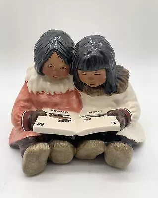 Vintage Alaska Inuit Figurine  Molly And Sue  C. Alan Johnson  AT40 C1988 Estate • $249.99