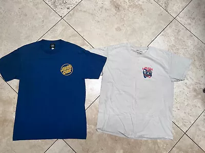 Lot Of 2 Santa Cruz & Grim Days T Shirt Skateboard Logo Grunge Medium • $12