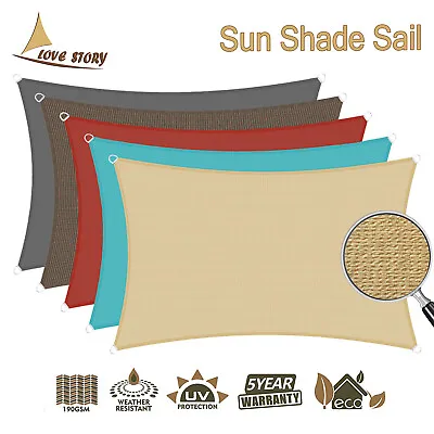 $109.99 • Buy Extra Heavy Duty Shade Sail Shade Cloth Sand Sun Square Rectangle