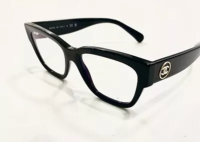 CHANEL Womens Black Full Frame Rectangle Glasses New (worn 2x Times) 52/18/140 • $650