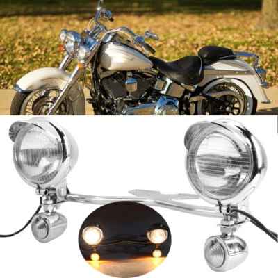 $69.99 • Buy Passing Turn Signal Spot Light Bar For Yamaha V Star 650 950 1100 Custom Classic