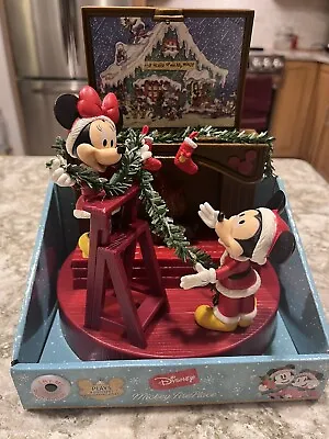 Mickey & Minnie Mouse Animated & Musical LightUp Fireplace Christmas Holiday NEW • $40
