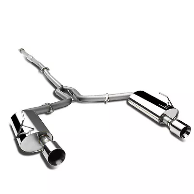 Fit 04-08 Maxima V6 Dual 4  Rolled Muffler Tip Stainless Racing Catback Exhaust • $222.88