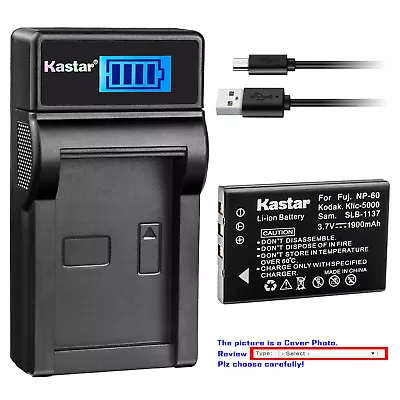 Kastar Battery LCD Charger For Universal Remote Control URC MX 880 As NP-60 • $13.99