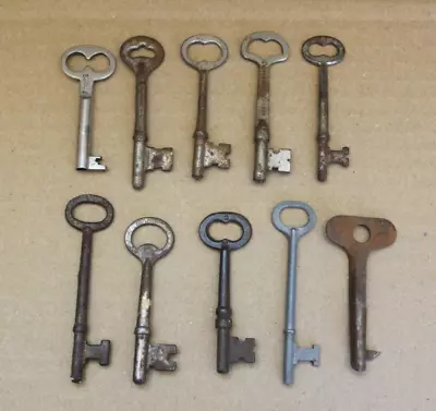 Skeleton Keys Lot (total Of 10) Vintage  Afors Norwalk Lockwood Mfg  • $14.50