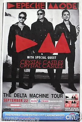 DEPECHE MODE  DELTA MACHINE 2013 TOUR  SAN DIEGO CONCERT POSTER - New Wave Music • $34.51