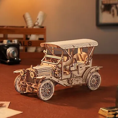 ROKR 3D Puzzle Wooden Model Kit To Build Vintage Car Model Kids Adults Toy Gift • £24.99