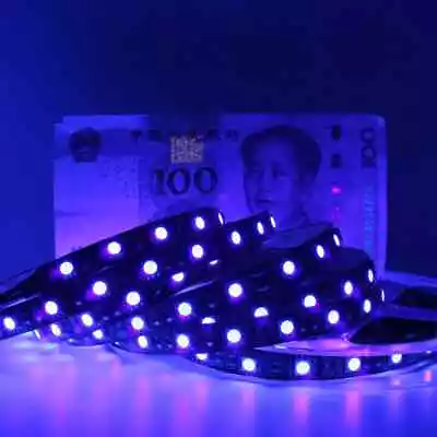 Black PCB UV LED Strip 12V SMD5050 LED Strip Light 1M 2M 3M 4M 5M 395-405nm Lamp • $3.90