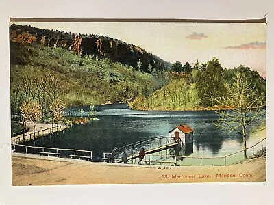 1915 Merrimeer Lake Meridan Connecticut Scenic Photo Postcard • $24.95