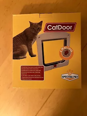 Cat Flap  4 Way Magnetic Lock Door Flap - Easy Fit - BNIB • £7.99