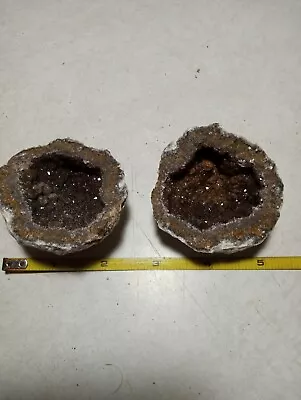 2.50 Inch Smoky  Quartz  Calcite Hematite Amethyst And Goethite Geode  Chihuahua • $27.50