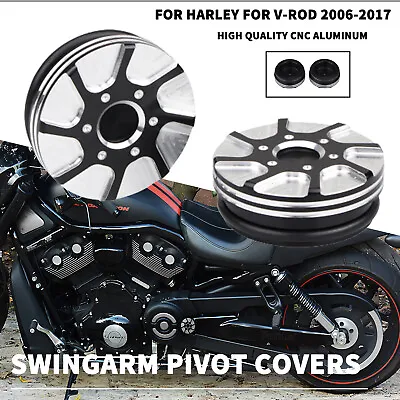 $22.98 • Buy Black Cut Swingarm Pivot Covers For Harley Street Rod XG750A V-Rod Muscle VRSCF