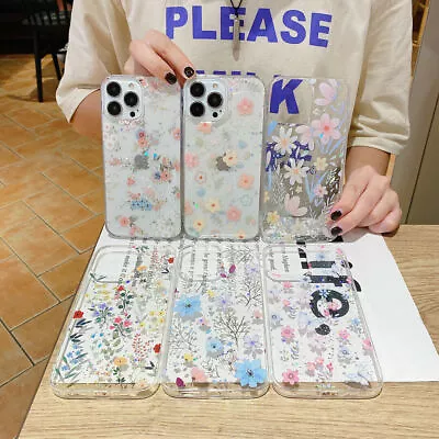 $15.98 • Buy Floral Shockproof TPU Phone Case Cover For IPhone X 7 8 Plus XS 12 13 Pro Max XR