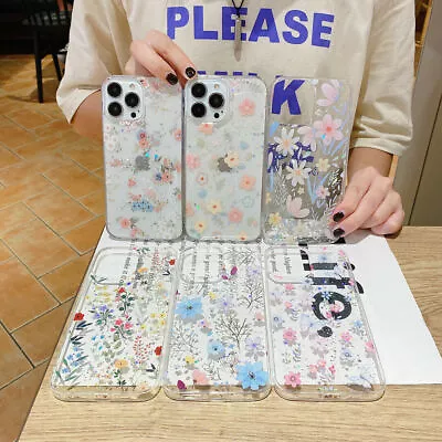 Floral Shockproof TPU Phone Case Cover For IPhone X 7 8 Plus XS 12 13 Pro Max XR • $15.98