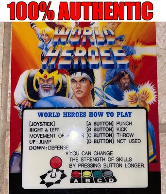 Authentic Original Neo Geo Mvs Vintage Mini Marquee English Us World Heroes • $22.16