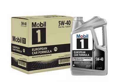 Mobil 1 FS European Car Formula Full Synthetic Motor Oil 5W-40 5 Qt (Pack Of 3) • $60