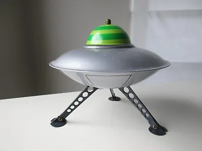 Vintage Restoration Hardware UFO Flying Saucer Tin Toy Retractable Landing Gear • $75