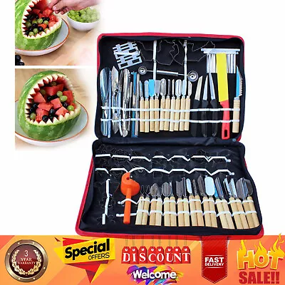 80PCS Setchen Culinary Carving Tools Set For Fruit Veg Garnishing Chisel Peeling • $24.70