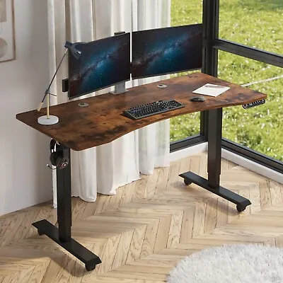 55  Modernchamp Electric Sit Standing Desk Height Adjustable Edge Table Office • $160.99