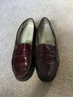 Waldlaufer Burgundy Patent Loafer Shoes Size 6 Worn Twice RRP£80 • £30